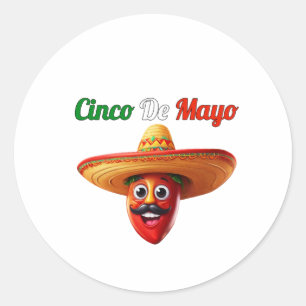 Sticker Rond Cinco De Mayo