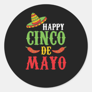 Sticker Rond Cinco De Mayo