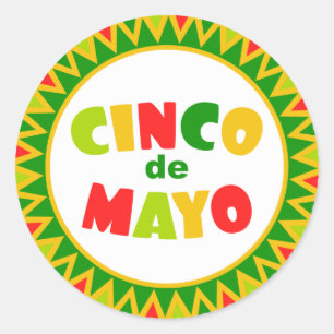 Sticker Rond Cinco de Mayo