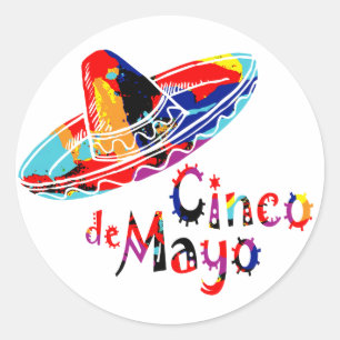 Sticker Rond Cinco de Mayo