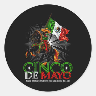Sticker Rond Cinco De Mayo Byttle De Puebla 5 Mai