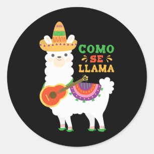 Sticker Rond Cinco De Mayo Como Se Llama Shirt Funny Qu'est-ce