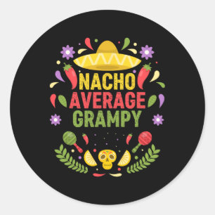 Sticker Rond Cinco De Mayo Drôle Nacho Moyen Papi