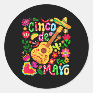Sticker Rond Cinco De Mayo Mexican Fiesta Squad 5 De Mayo Pour