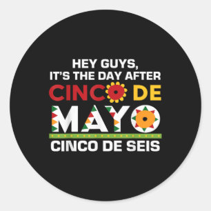 Sticker Rond Cinco De Mayo Parti Mexicain Cinco De Seis Mexique