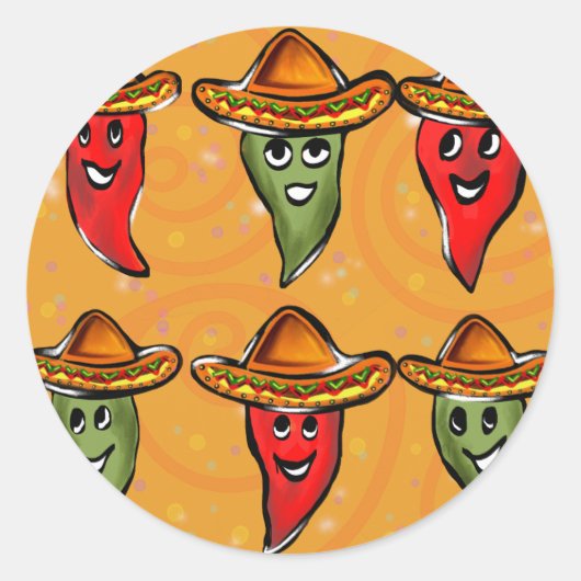 Sticker Rond Cinco de Mayo Peppers (Devant)