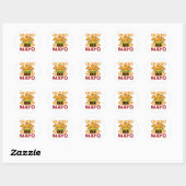 Sticker Rond Cinco de Mayo Queso drôle Pun (Feuille)