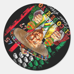 Sticker Rond Cinco De Mayo Rendre Trump À Cinco De Mayo