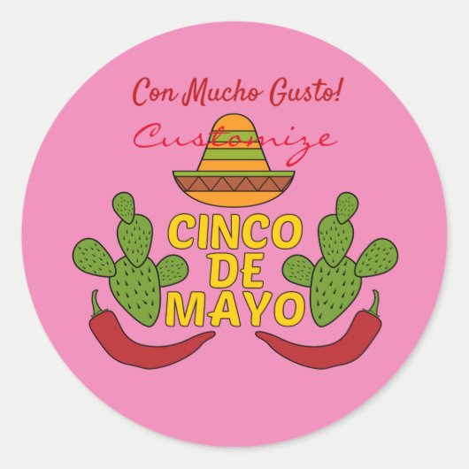 Sticker Rond Cinco De Mayo Thunder_Cove (Devant)