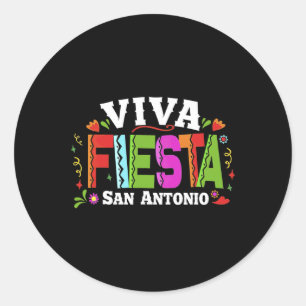 Sticker Rond Cinco De Mayo Viva Fiesta San Antonio 1