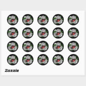 Sticker Rond Cinnabar moth (Feuille)