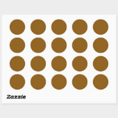 Sticker Rond CINNAMON CAFÉ (couleur solide) (Feuille)
