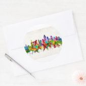Sticker Rond Cinnati Ohio Skyline (Enveloppe)