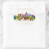 Sticker Rond Cinnati Ohio Skyline (Sac)
