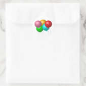 Sticker Rond Cinq ballons d'anniversaire (Sac)
