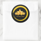 Sticker Rond cinq étoiles (Sac)