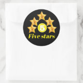 Sticker Rond cinq étoiles Extraordinaire (Sac)