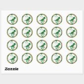 Sticker Rond Cinq Rex Dinosaur 5e anniversaire (Feuille)