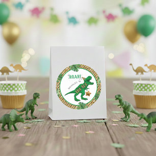 Sticker Rond Cinq Rex Dinosaur 5e anniversaire