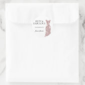 Sticker Rond Cinquante et fabuleuse robe d'or Rose 50e annivers (Sac)