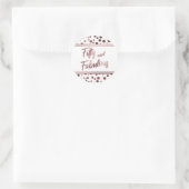 Sticker Rond Cinquante et fabuleux cercles d'or Roses Faux sur (Sac)