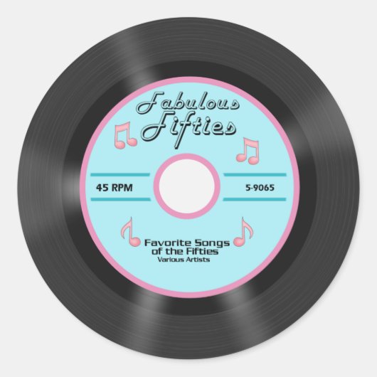 Sticker Rond Cinquante fabuleuses (Devant)