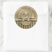 Sticker Rond Cinquantième point de polka d'or de Champagne (Sac)