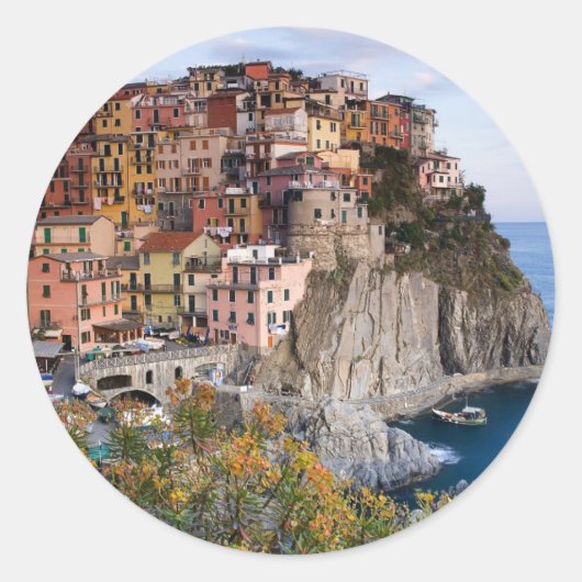 Sticker Rond Cinque Terre, Italie (Devant)