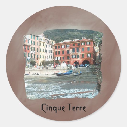 Sticker Rond Cinque Terre - Vernazza (Devant)