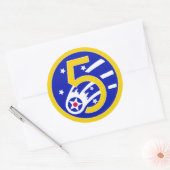 Sticker Rond Cinquième sceau de la Force aérienne (Enveloppe)