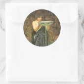 Sticker Rond Circe Invidiosa par John William Waterhouse (Sac)