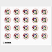 Sticker Rond Circle Flower 11 (Feuille)