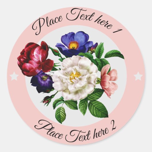 Sticker Rond Circle Flower 11 (Devant)