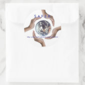 Sticker Rond Circle_of_Hands, S.A.F.E.R., http://saferworld.... (Sac)