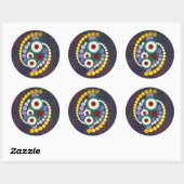 Sticker Rond Circles Abstract Artwork (Feuille)