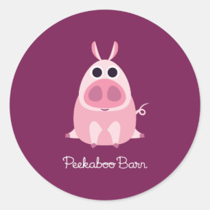 Sticker Rond Circonspect le porc
