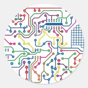 Sticker Rond Circuit