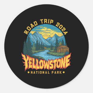 Sticker Rond Circuit routier du parc national de Yellowstone 20