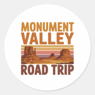 Sticker Rond Circuit touristique de Monument Valley, aventure d