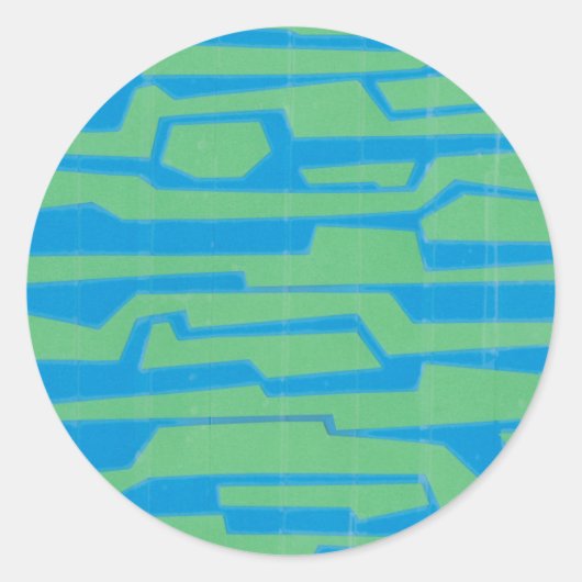 Sticker Rond Circuit V moderne (Devant)