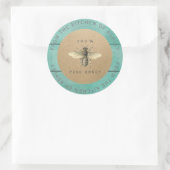 Sticker Rond Circulaire 100%Monnaie d'abeille artisanale de cui (Sac)