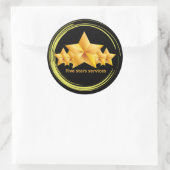 Sticker Rond circulaire de service cinq étoiles (Sac)