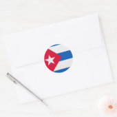 STICKER ROND CIRCULAIRE OFFICIEL CUBA FLAG (Enveloppe)