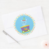 Sticker Rond Circus | Hippo (Enveloppe)