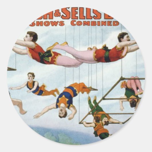 Sticker Rond Circus Trapeze (Devant)