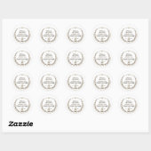 Sticker Rond Cire d'abeille Paw Réparation Balm Chiot Safe Logo (Feuille)