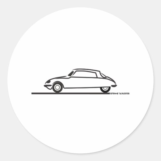 Sticker Rond Ciroen DS 21 Pallas (Devant)