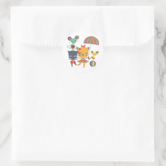 Sticker Rond Cirque Cuties (Sac)