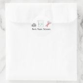 Sticker Rond Ciseaux de papier rocheux (Sac)