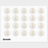 Sticker Rond Ciseaux d'or Coiffeur Tourbillons de marbre (Feuille)
